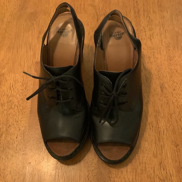 Dr Martens open toe heel shoe leather - Picture 2 of 6